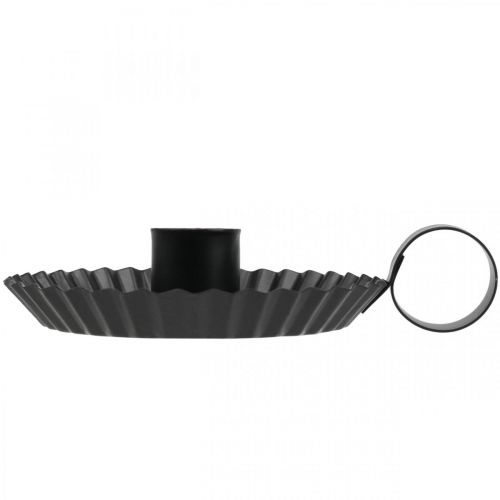 Artikel Ljusstake svart metall pinne ljushållare Ø9,5cm 4 st
