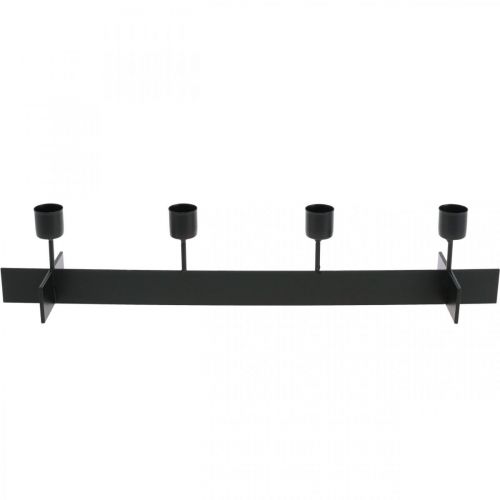 Artikel Ljusstake svart, ljusstake adventskrans 40cm H8cm