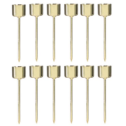 Artikel Stickljushållare för pluggning guld Ø22mm H10,5cm 12 st