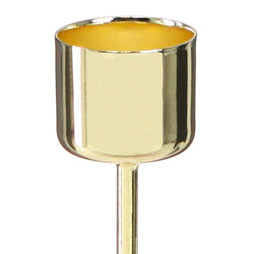 Artikel Stickljushållare för pluggning guld Ø22mm H10,5cm 12 st