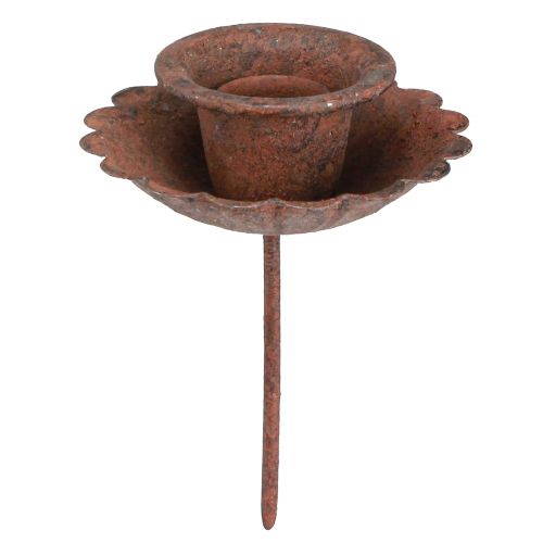 Floristik24 Stickljushållare för inkoppling av rostlook Ø8,5cm H4cm 4st