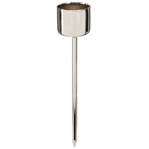 Floristik24 Stickljushållare för pluggning silver Ø22mm 10,5cm 12 st