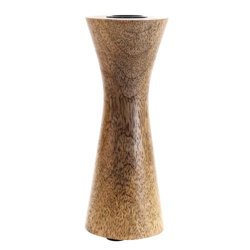 Artikel Stickljusstake träljusstake natur Ø6cm H20cm