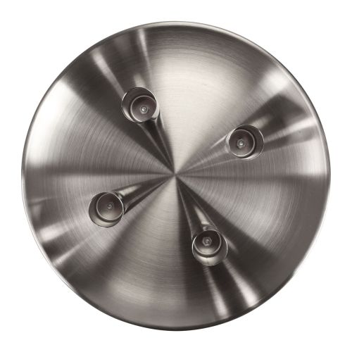 Floristik24 Ljusstake silver Ø2,5cm ljusplatta metall Ø23cm