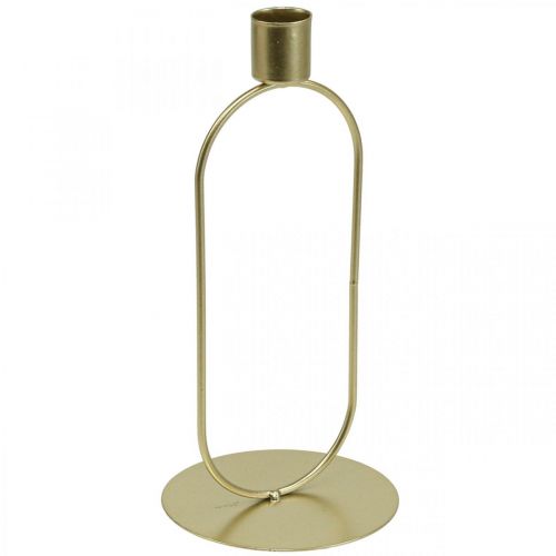 Floristik24 Ljusstake Oval Ljusstake Guld Ø10cm H21cm