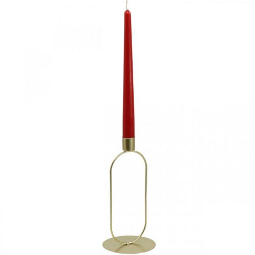 Floristik24 Ljusstake Oval Ljusstake Guld Ø10cm H21cm