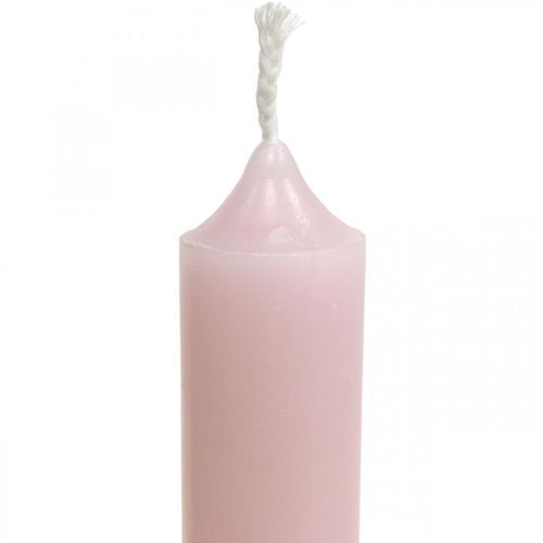 Floristik24 Rosa ljus korta stickljus Ø22/110mm 6st