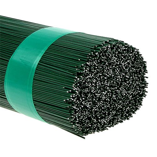Floristik24 Plug-in tråd grönmålad 0,7mm 300mm 2,5kg