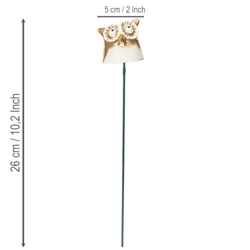 Keramisk ugglepåke dekorativ figur för växter 26 cm 2 st | Floristik24.se