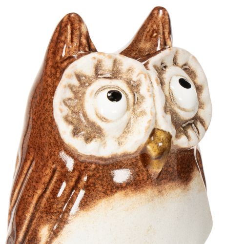 Keramisk ugglepåke dekorativ figur för växter 26 cm 2 st | Floristik24.se