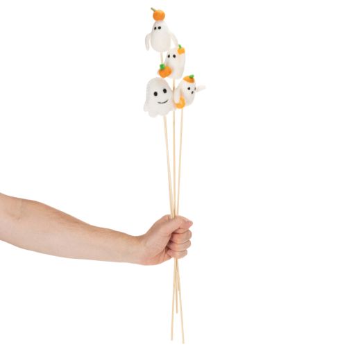 Spökfigurer på träpinnar, Halloweendekoration, 54 cm, 8 stycken | Floristik24.se