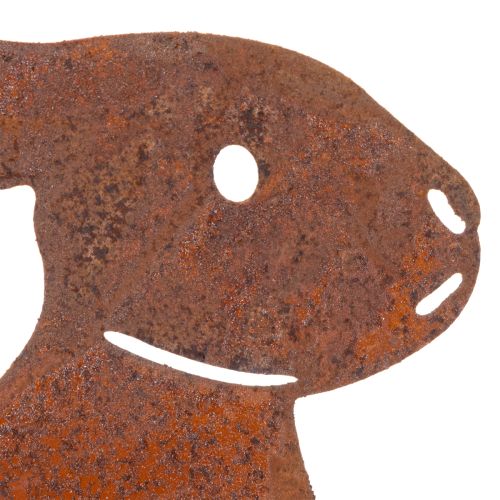 Artikel Trädgårdspålekanin för påskdekoration med rostig finish i lantlig stil 60 cm 4 st