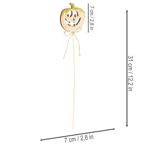 Dekorativ pumpa med ansikte Halloweendekoration, 31 cm, 12 stycken | Floristik24.se