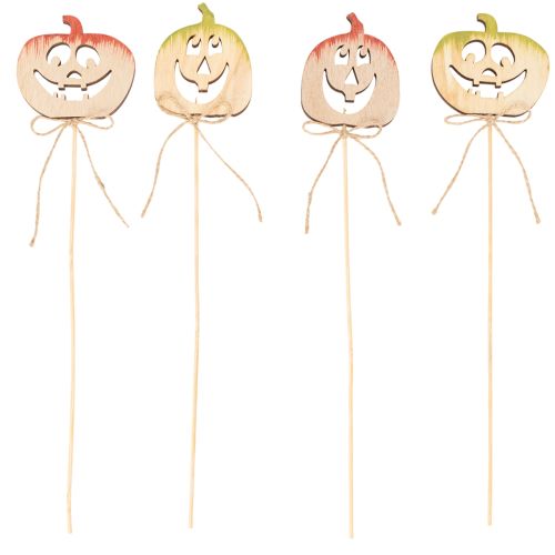 Dekorativ pumpa med ansikte Halloweendekoration, 31 cm, 12 stycken | Floristik24.se