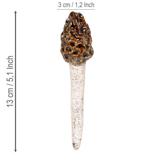 Konstgjord murkelsvamp dekorativ påle för krukor och bord, 13 cm, 2 stycken | Floristik24.se