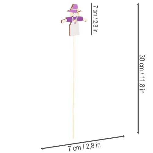 Träfågelskrämdekorationer, blandade färger, 30 cm, 12 bitar | Floristik24.se
