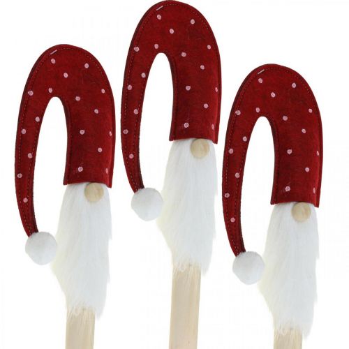 Floristik24 Jultomte, trädgårdspluggtomte, juldekoration trä L51cm 3st