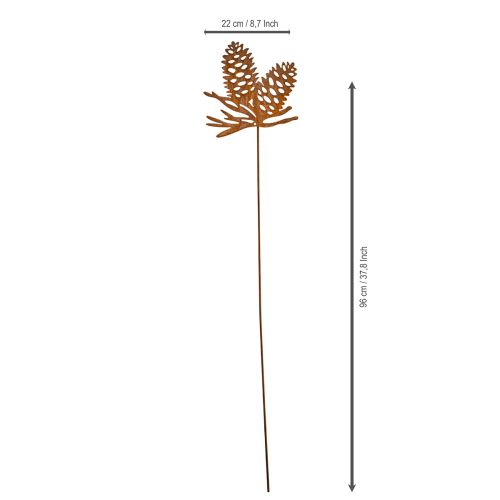 Dekoration av metallkotte, kottemotiv, 96 cm | Floristik24.se