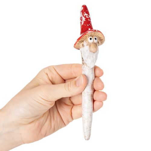 Dvärgfigur att klistra in, med långt skägg och svamphatt, dekoration, 17 cm, 2 stycken | Floristik24.se