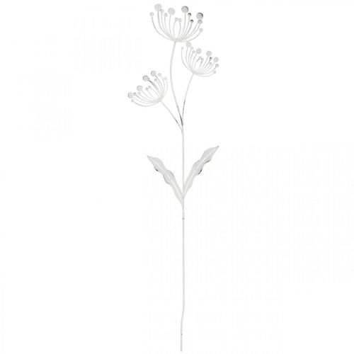 Floristik24 Vårdekoration, deco plug flower shabby chic vit, silver L87cm B18cm