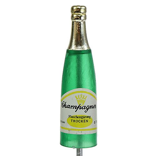 Artikel Plugg champagneflaskor brun, grön, gul 7,5 cm L28,5 cm 10 st.