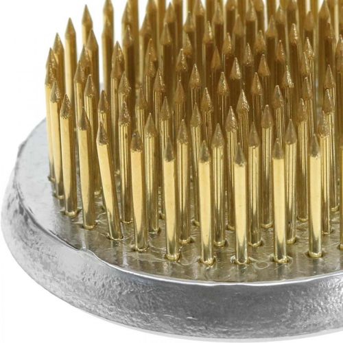 Artikel Igelkott, Kenzan, Ikebana, silvermetallarrangemang, rund Ø5cm