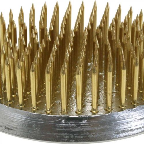 Artikel Plug-in igelkott Kenzan rund blomma igelkott silver mässing Ø60mm