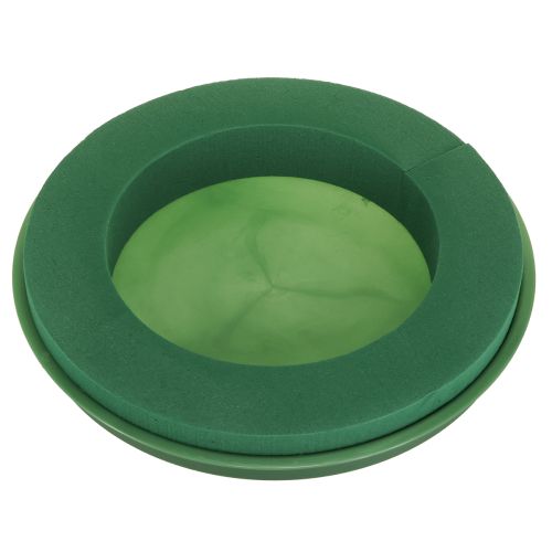 Blommig skumkrans med skål våt blommig skum Ø29cm 2 st