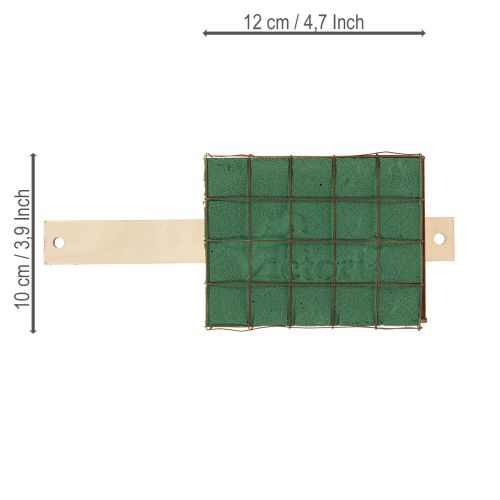 Artikel Blommigt skumtegelbas i trä Florette Eco 12×10 cm