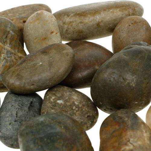 Floristik24 River Pebbles Naturligt ljus och mörkt 3-6cm 1kg