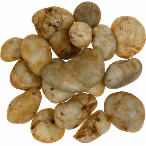 Floristik24 River Pebbles naturlig kräm 3-5cm 1kg