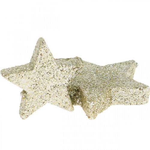 Floristik24 Scatter dekoration Jul scatter dekoration stjärnor i guld Ø4/5cm 40p
