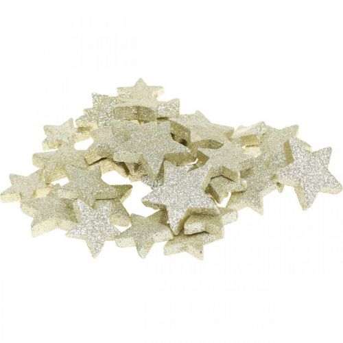 Floristik24 Scatter dekoration Jul scatter dekoration stjärnor i guld Ø4/5cm 40p