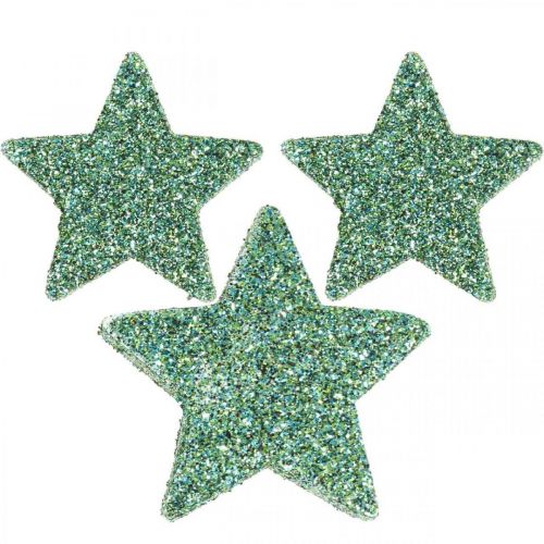 Artikel Scatter dekoration Julstjärnor scatter stars grön Ø4/5cm 40p