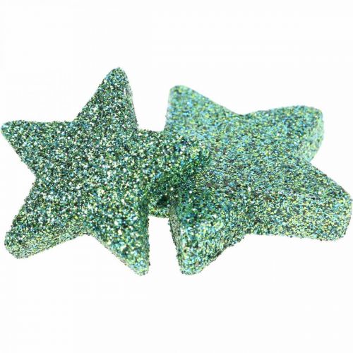 Artikel Scatter dekoration Julstjärnor scatter stars grön Ø4/5cm 40p