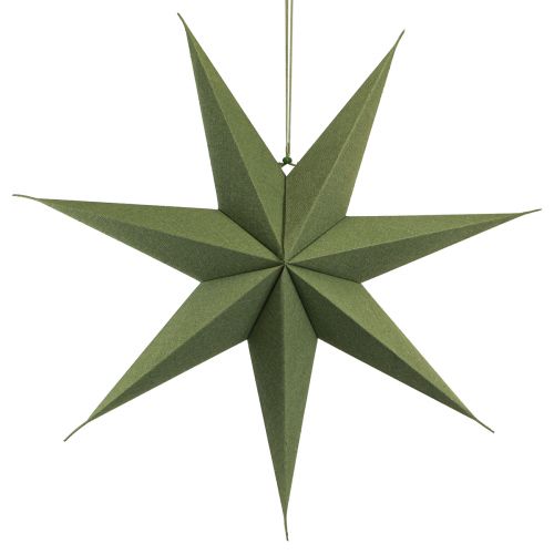 Artikel Stjärndekoration julstjärna papper jutegrön 60x15cm