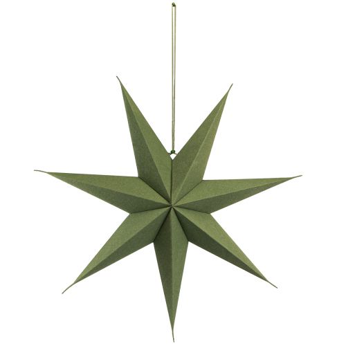 Artikel Stjärndekoration julstjärna papper jutegrön 60x15cm