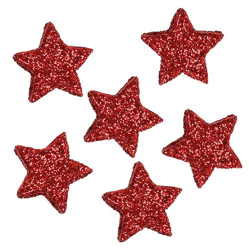Artikel Star Glitter 1,5cm för att strö rött 144st
