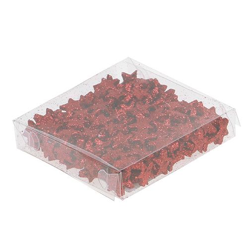 Artikel Star Glitter 1,5cm för att strö rött 144st