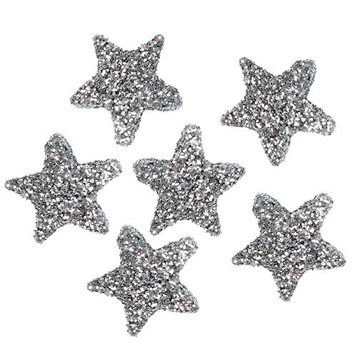 Star Glitter 1,5cm för att strö silver 144st