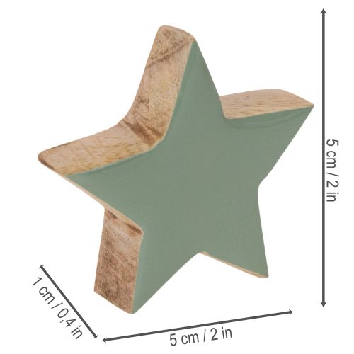 Trästjärndekorationsset för bord och fönsterbräda, 5 cm, 9 delar | Floristik24.se