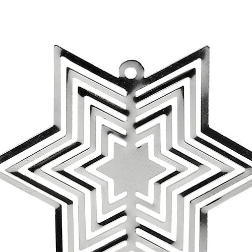 Floristik24 Stjärnmetall silver 6cm 24st