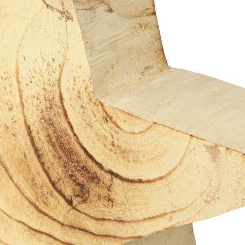 Artikel Stjärna av trä Trästjärna för stående Paulownia natur 30cm