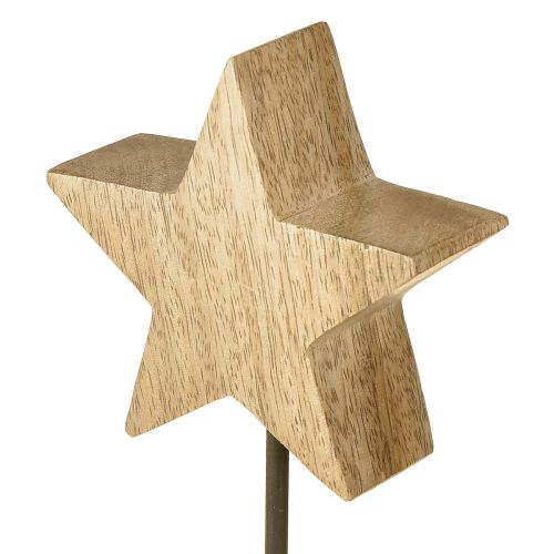 Artikel Trästjärna naturliga trästjärnor för stående H23cm 2 st