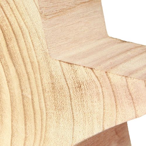 Artikel Stjärna av Paulownia julstjärna i trä på bas H48cm