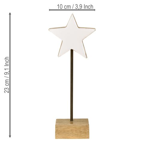 Artikel Trästjärna vita trästjärnor för stående H23cm 2 st