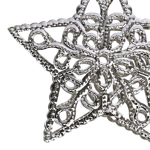Artikel Stjärna av metall silver 6cm 20 st