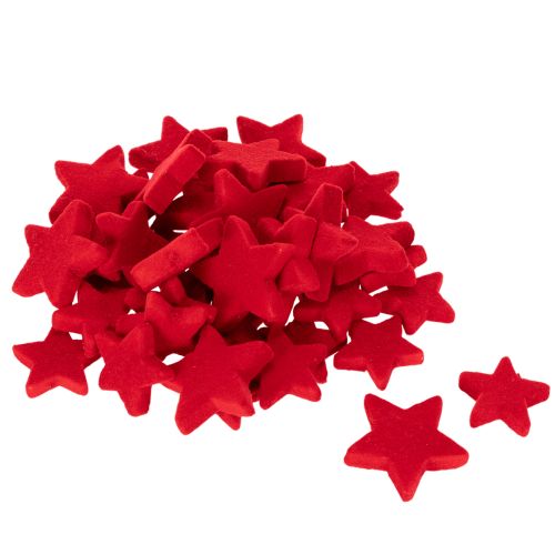 Liten dekorativ stjärna, flockad prydnad, 5 cm, 40 stycken | Floristik24.se