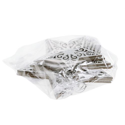 Floristik24 Stjärnsilver för upphängning 8cm - 12cm 9st