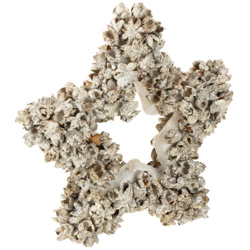 Artikel Stjärna att hänga upp juldekoration vit, glitter Ø15cm